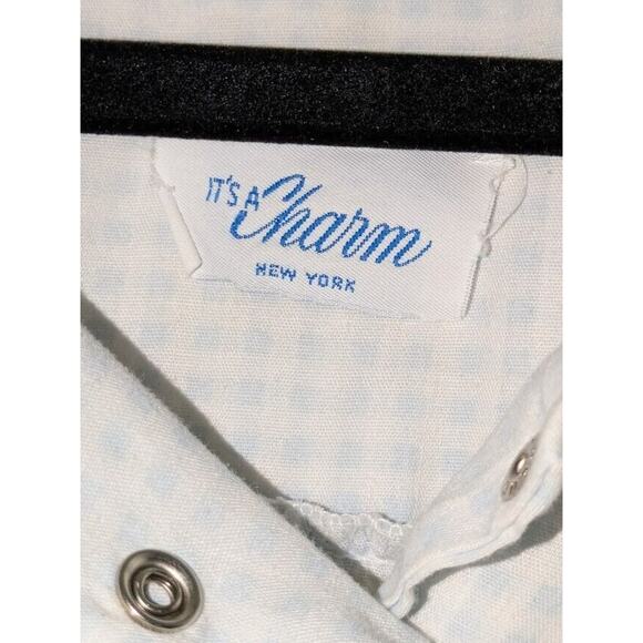 Vintage Its A Charm Womens Floral Embroidered Long Gingham Nightgown Cottagecore - Picture 5 of 9